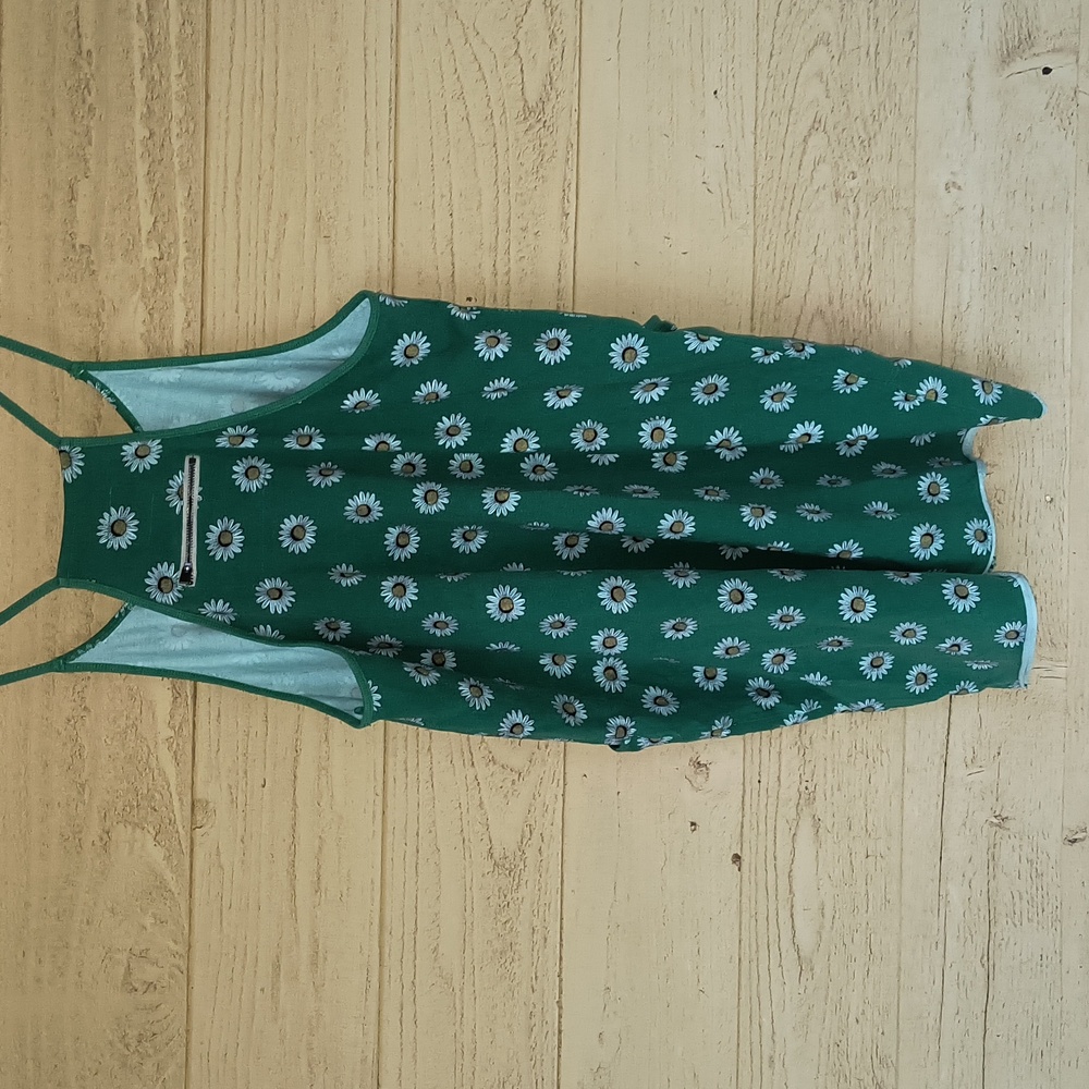 FP Movement by Free People Hot Shot Green Daisy Print Romper - Picture 7 of 10